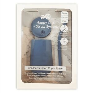 ezpz Happy Cup + Straw System in Blue